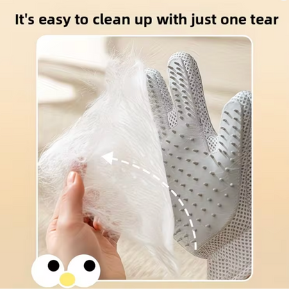 Pet Hair Removal Glove – 2-Sided Silicone Deshedding Brush for Dogs & Cats, Grooming, Massage & Bathing