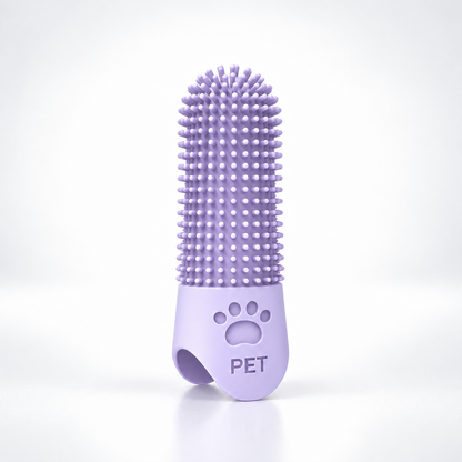 Dog Toothbrush for Dogs & Cats | 360° Silicone Finger Toothbrush | Pet Teeth Cleaning & Gum Care Brush