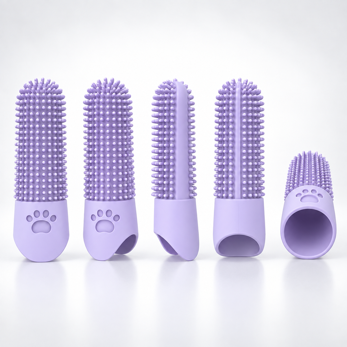 Dog Toothbrush for Dogs & Cats | 360° Silicone Finger Toothbrush | Pet Teeth Cleaning & Gum Care Brush
