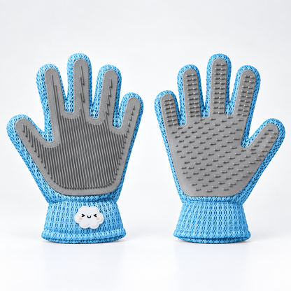Pet Grooming Glove 2-Sided – Silicone Dog & Cat Hair Remover for Deshedding, Massage & Bathing