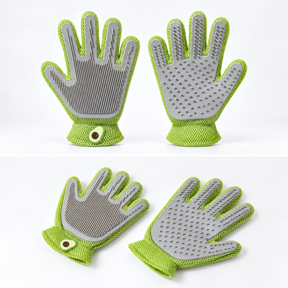 Pet Hair Removal Glove – 2-Sided Silicone Deshedding Brush for Dogs & Cats, Grooming, Massage & Bathing