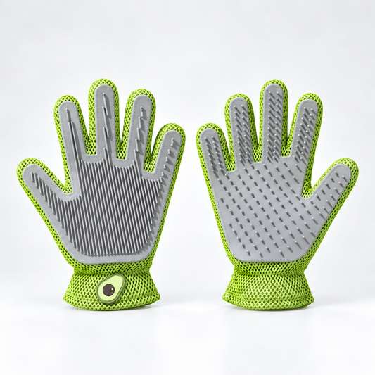 Pet Hair Removal Glove – 2-Sided Silicone Deshedding Brush for Dogs & Cats, Grooming, Massage & Bathing