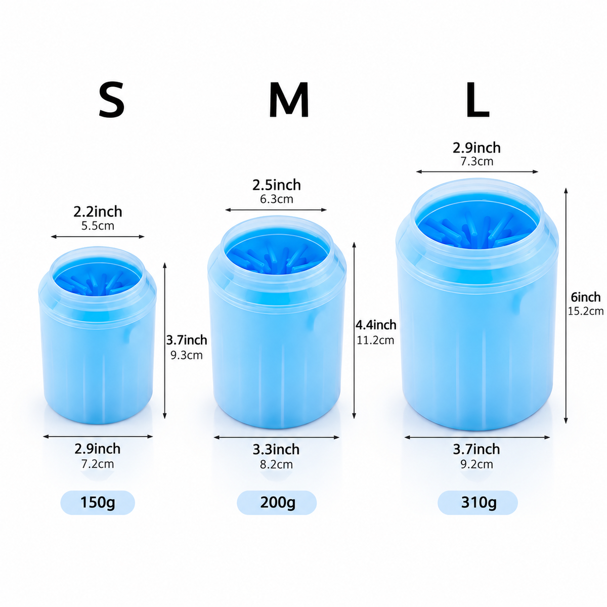 Dog Paw Cleaner Cup for Dogs | Portable Paw Washer with Soft Silicone Brush | Pet Foot Cleaner for Mud, Dirt & Outdoor Cleaning