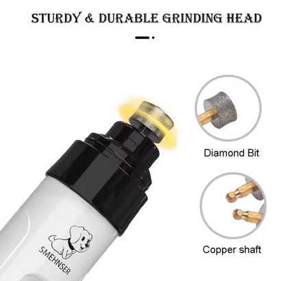 Dog Nail Grinder – USB Rechargeable Pet Nail Trimmer for Dogs & Cats