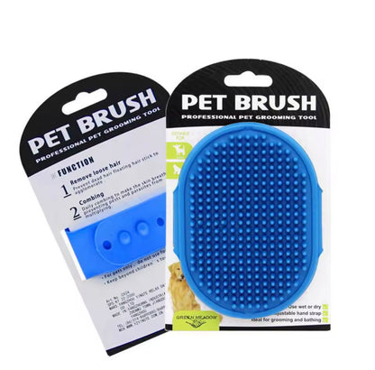 Dog Bath Brush – Silicone Pet Shampoo & Grooming Brush for Dogs & Cats