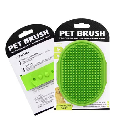 Dog Bath Brush – Silicone Pet Shampoo & Grooming Brush for Dogs & Cats