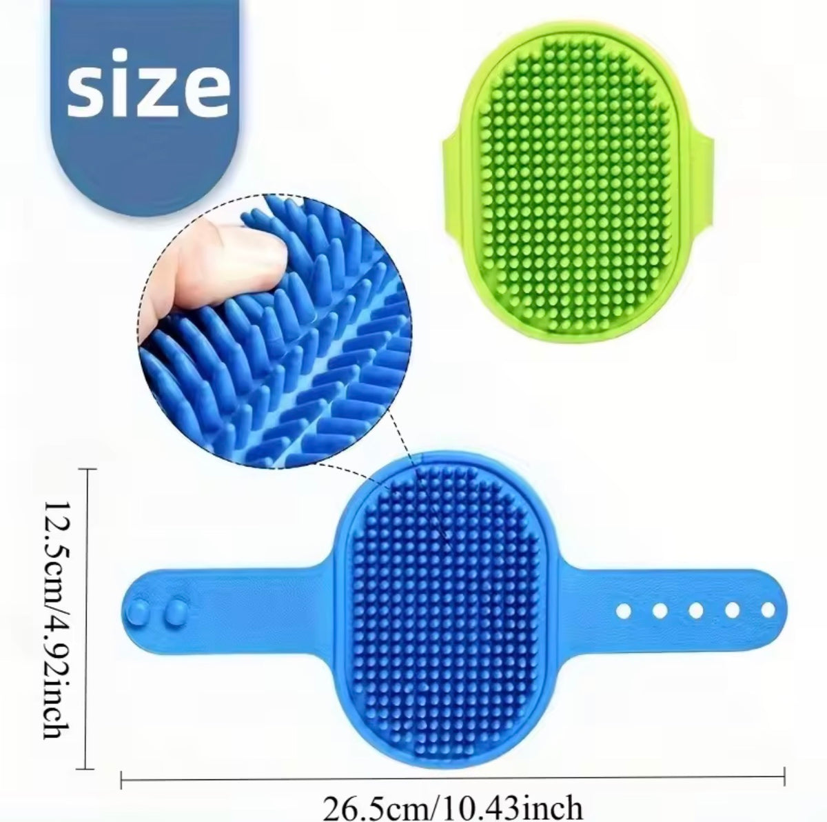 Dog Bath Brush – Silicone Pet Shampoo & Grooming Brush for Dogs & Cats