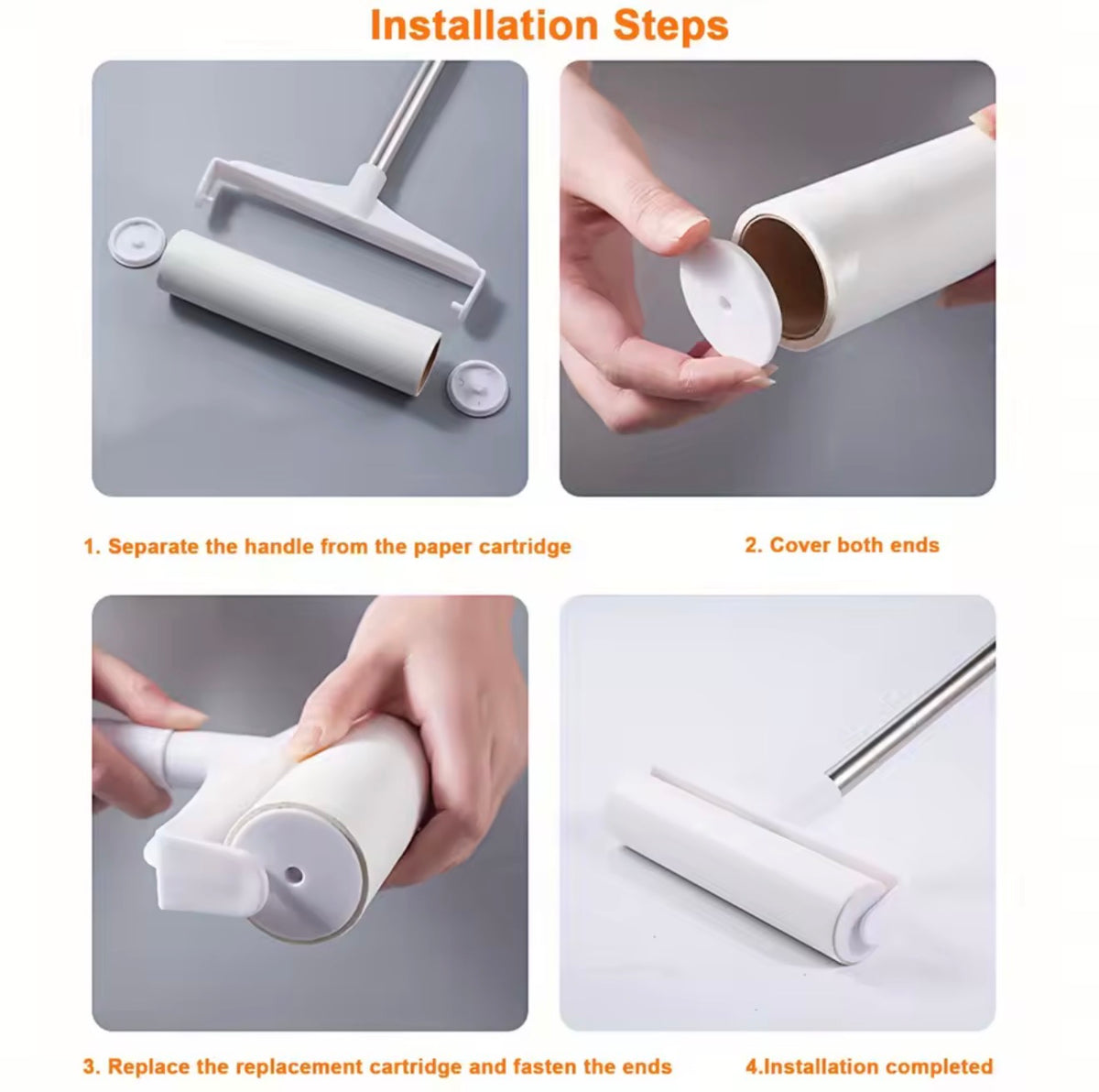 Large Pet Hair Remover Roller with Long Handle – Extra-Wide Lint Roller for Floors, Carpet, Sofa, Furniture & Bedding
