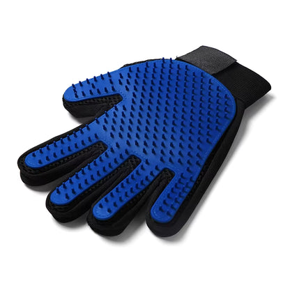 Pet Hair Removal Glove with 255 Silicone Tips for Dogs & Cats, 1 Pair Blue