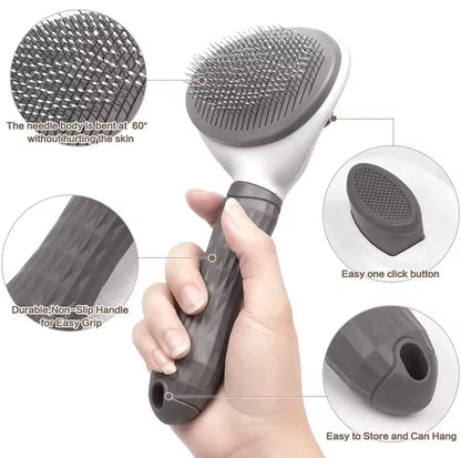 Self Cleaning Dog & Cat Brush – Pet Hair Remover Slicker Brush