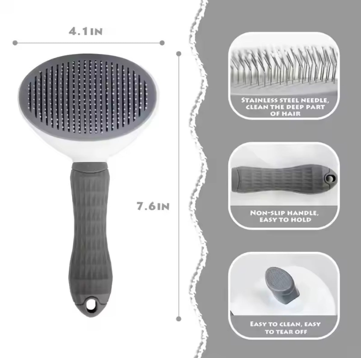 Self Cleaning Dog & Cat Brush – Pet Hair Remover Slicker Brush