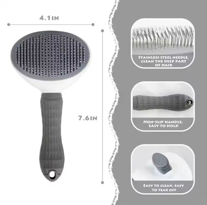 Self Cleaning Dog & Cat Brush – Pet Hair Remover Slicker Brush