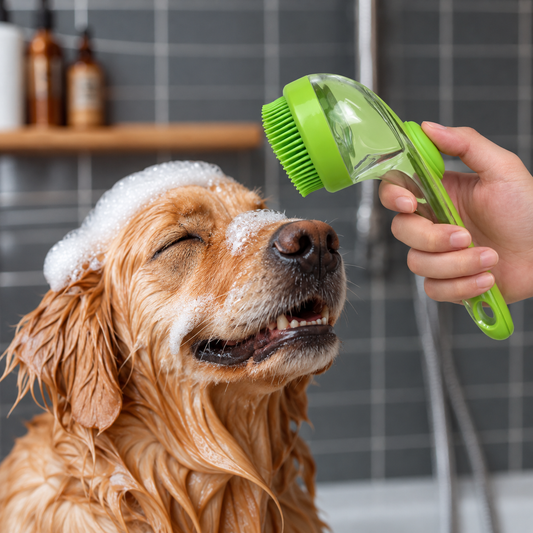 Soft Silicone Dog & Cat Bath Brush – Pet Washing & Massage Brush