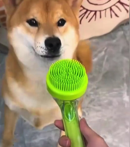 Soft Silicone Dog & Cat Bath Brush – Pet Washing & Massage Brush